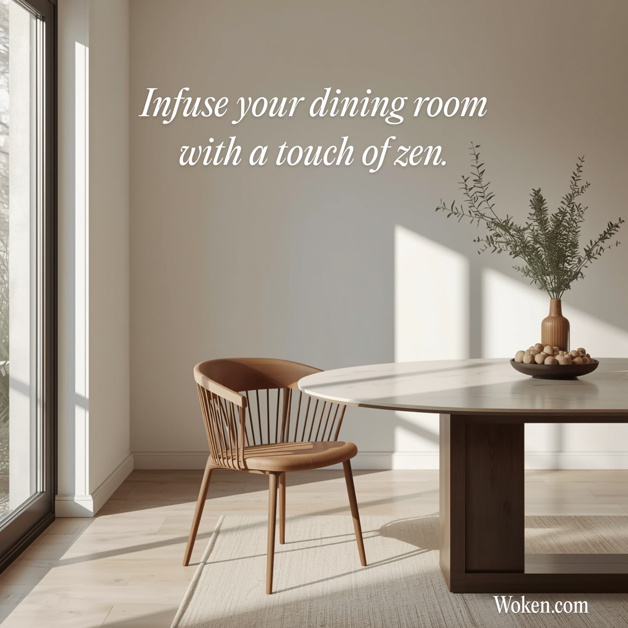Japandi dining chair campaign